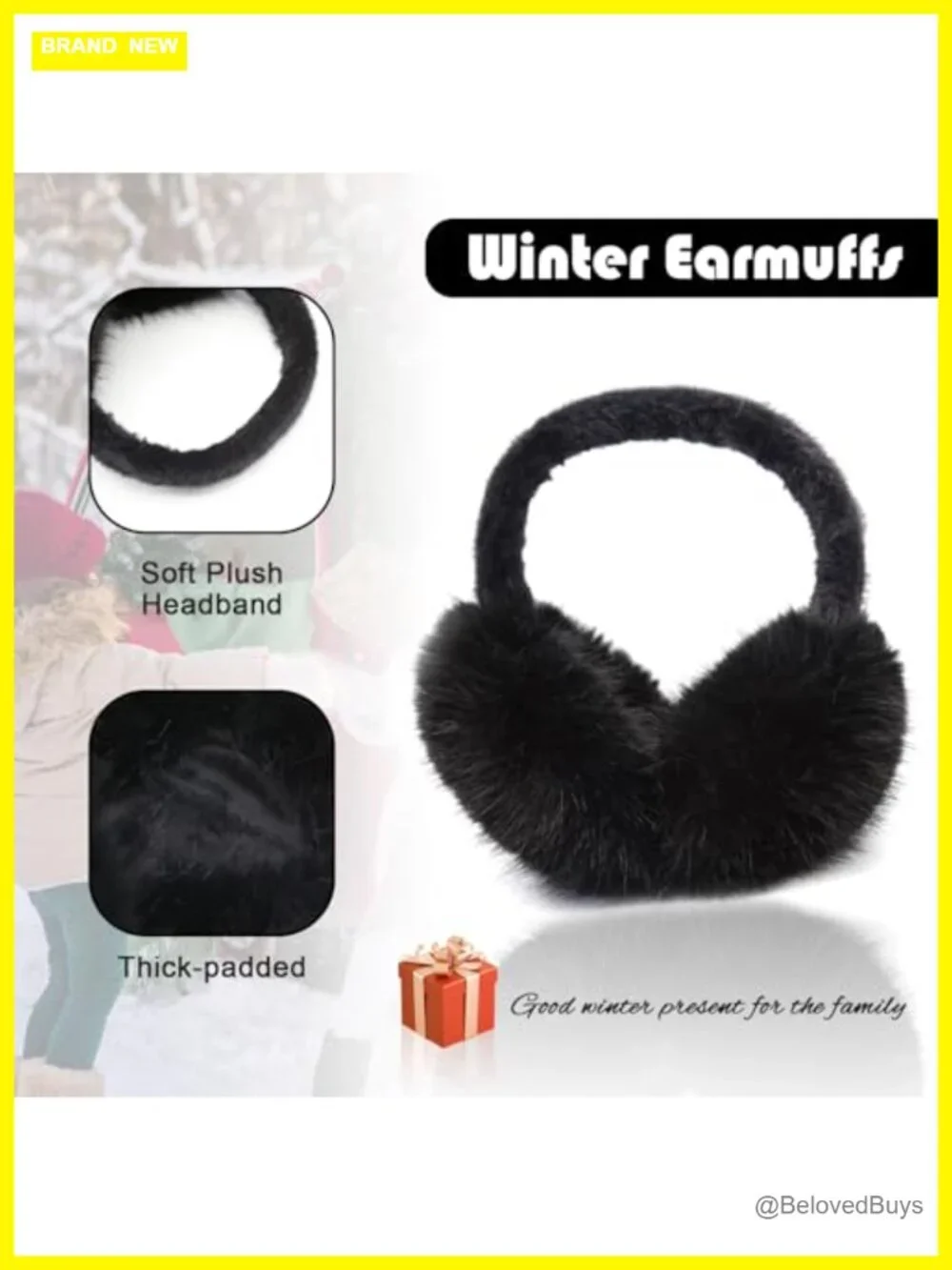 Fluffy Faux Fur Earmuffs Foldable Winter Ear Warmer Soft Covers